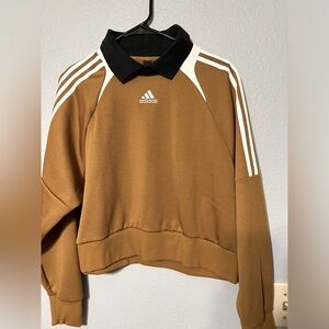 NWT Adidas cropped collared sweatshirt SzMed
